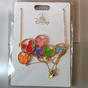 Disney Necklace Rainbow Mickey Mouse Balloons
